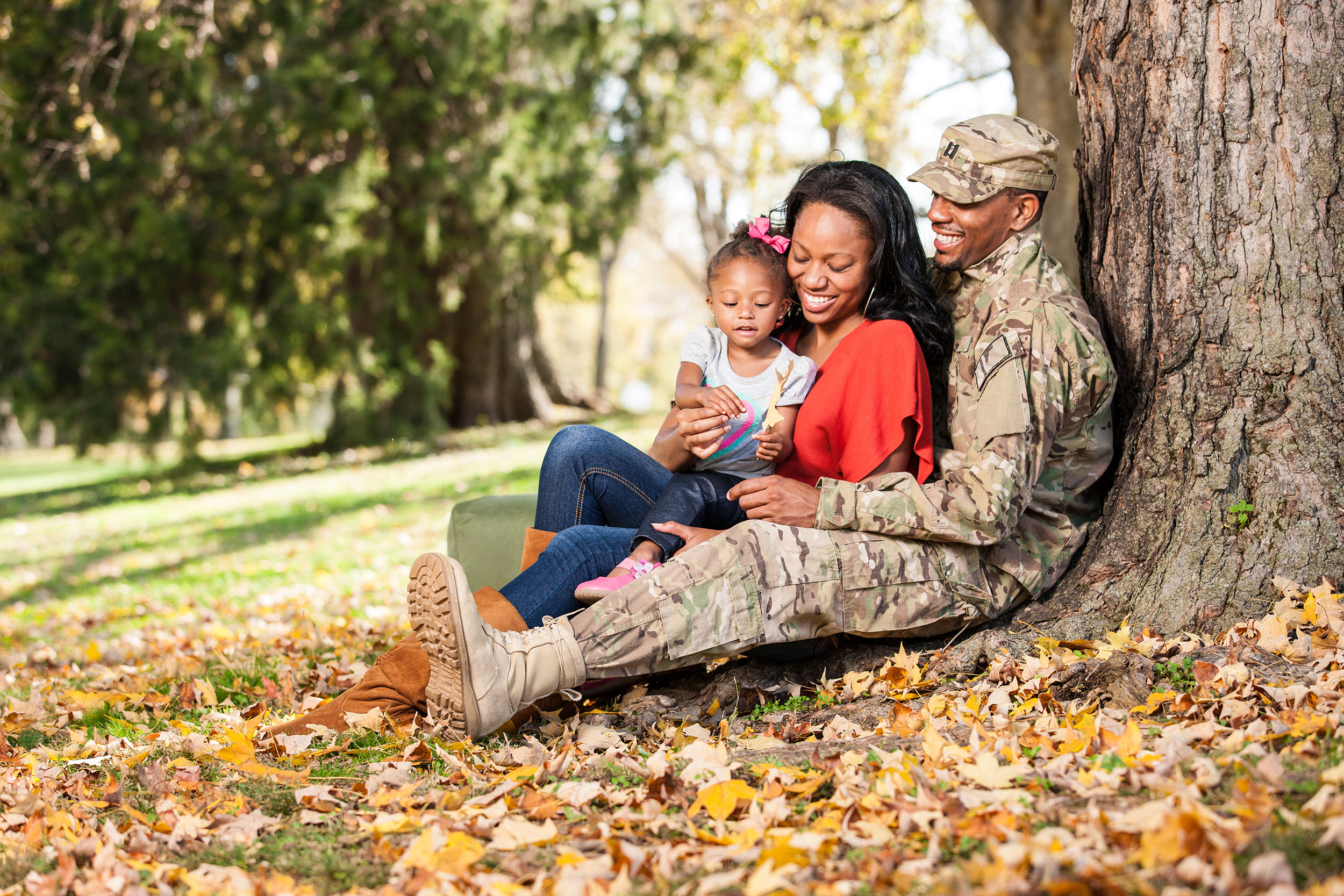 A picture of military family